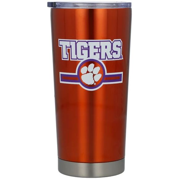 Logo Brands Other - Clemson Tigers Stainless Steel Thermo-Insulated Double-Wall Letterman Tumbler